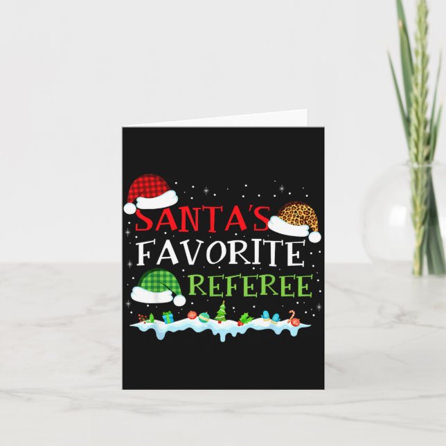 Carte Santa's Favorite Referee Fun Christmas  (Devant)
