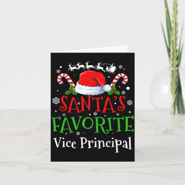 Carte Santa's Favorite Vice Principal Christmas Party  (Devant)