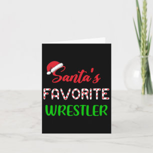 Carte Santas lutteur favori Funny lutte Noël