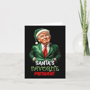 Carte Santas Président favori Funny Père Noël Trump 2024