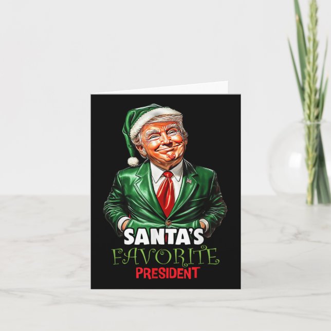 Carte Santas Président favori Funny Trump Noël (Devant)
