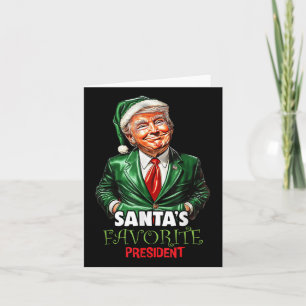 Carte Santas Président favori Funny Trump Noël