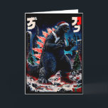 Carte Santazilla Monstre Japonais Kaiju Dinosaure Noël<br><div class="desc">Santazilla Monstre Japonais Kaiju Dinosaure de Noël</div>