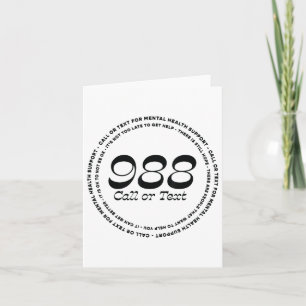 Carte Santé mentale 988 Prévention du suicide