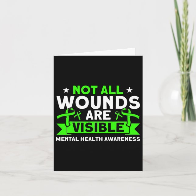 Carte Santé mentale Pas toutes les blessures Visible San (Devant)