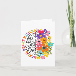 Carte Santé mentale S Floral Maladie cérébrale humaine S