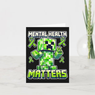 Carte Santé Mentale S Sensibilisation Vert Pixel Ribon P