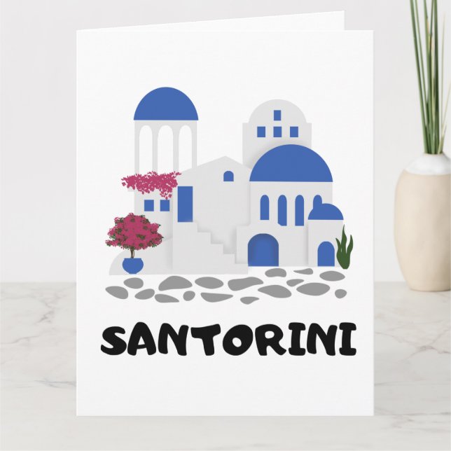 Carte Santorin Grèce Vintage (Devant)
