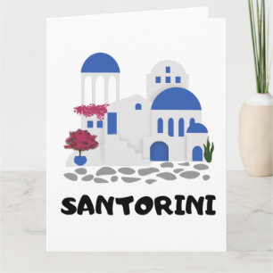 Carte Santorin Grèce Vintage