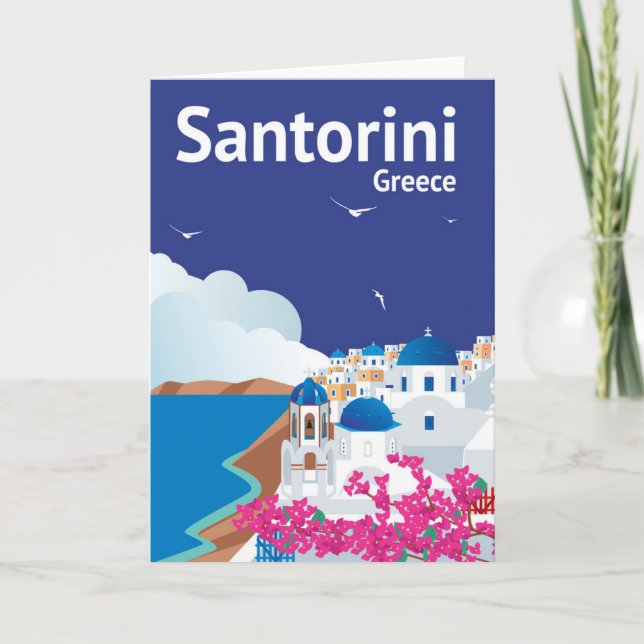 Carte Santorini Grèce (Devant)