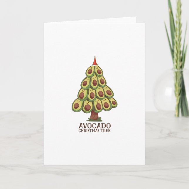 Carte Sapin de noël à l'avocat (Devant)