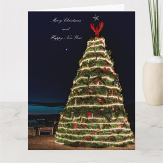 Carte Sapin de Noël aux casiers à homards de Rockland Ma