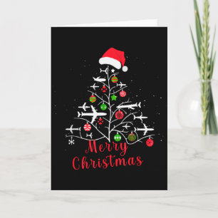 Carte Sapin de Noël Avion Xmas Pour Hommes Femmes Jeunes