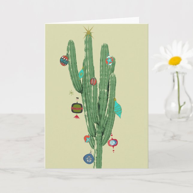 Carte Sapin de Noël Cactus (Petite plante)