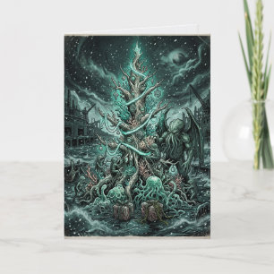 Carte Sapin de Noël Cthulhu Lovecraft Horreur