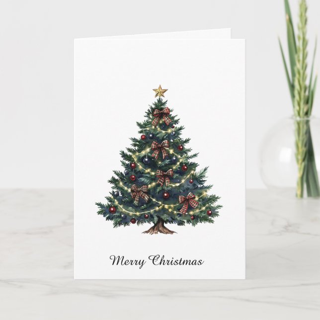 Carte Sapin de Noël de campagne (Devant)