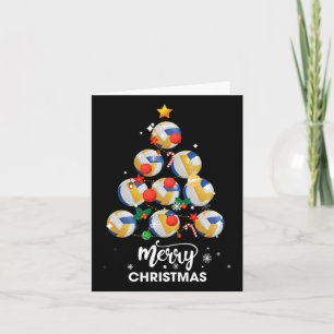 Carte Sapin de Noël de volley-ball Cadeau de Noël pour v