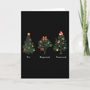 Carte Sapin de Noël drôle Anti Trump Message Caché Femme