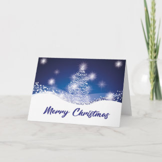 Carte Sapin de Noël élégant et brillant