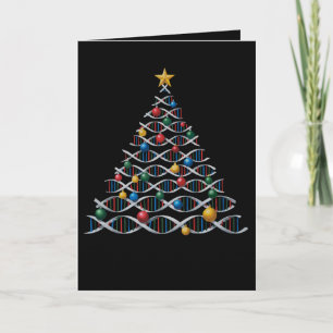 Carte Sapin de Noël en hélice d'ADN Professeur de biolog