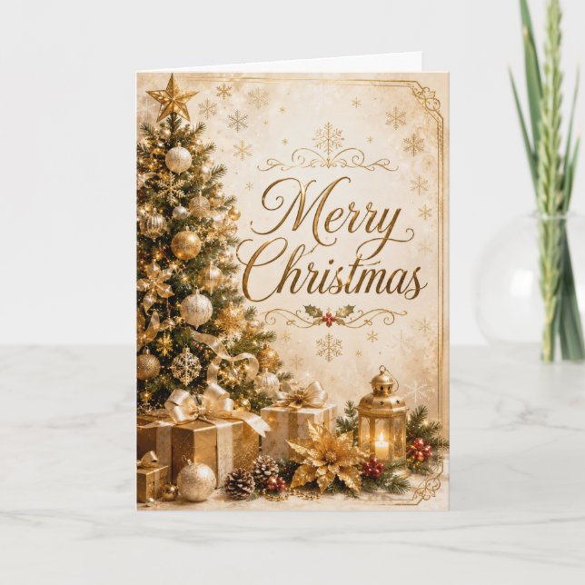 Carte Sapin de Noël et Cadeaux (Devant)