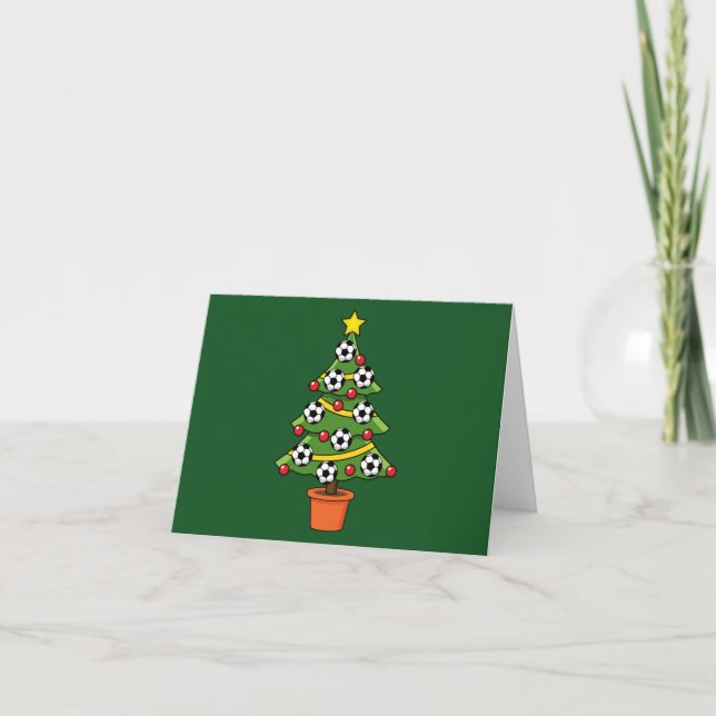 Carte Sapin de Noël Football (Devant)