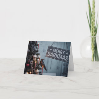 Carte Sapin de Noël gothique "Joyeux Darkmas" horrifique