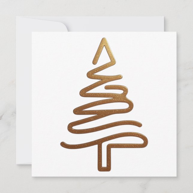CARTE SAPIN DE NOËL MINIMALISTE (Devant)