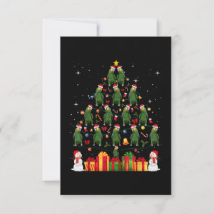 Carte Sapin de Noël Perroquet Cadeau de Noël Amoureux Lu