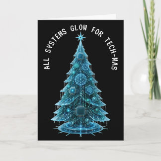 Carte Sapin de Noël Technologique 