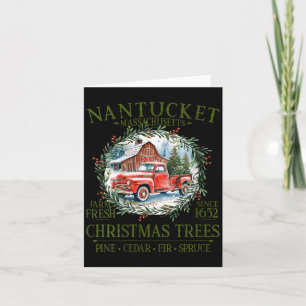 Carte Sapins de Noël frais de la ferme de Nantucket Ma p