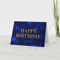 Sapphire Blue Bokeh Lights or Joyeux anniversaire