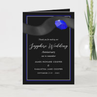 Sapphire Ribbon 45 ans anniversaire Mariage Merci