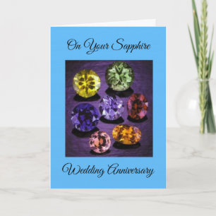 Carte Sapphires Personnalisé 45e anniversaire de Mariage
