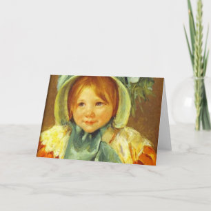 Carte Sara dans un Bonnet Vert. c. 1901, Mary Cassatt