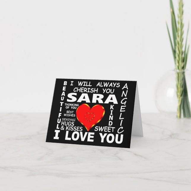 Carte Sara I Love You (Devant)