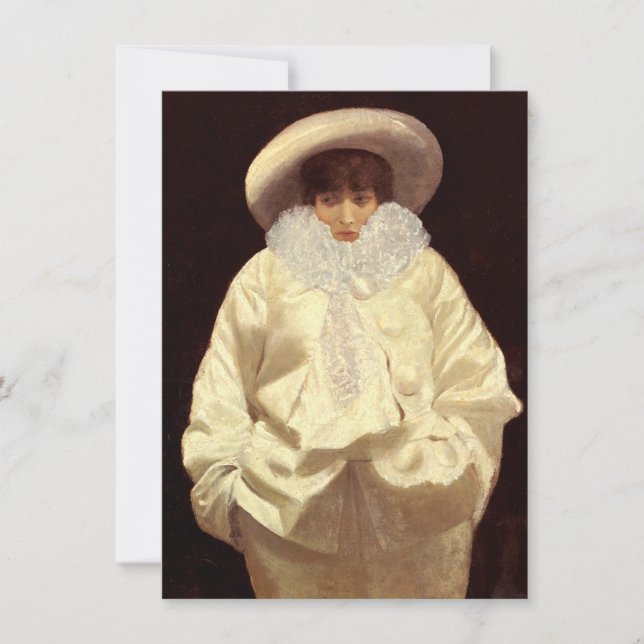 Carte Sarah Bernhardt comme Pierrot (Devant)