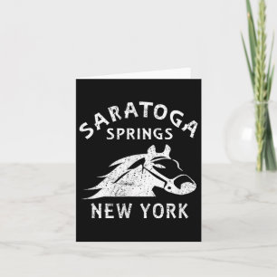 Carte Saratoga Springs Ny Cheval Graphique Vintage Cours