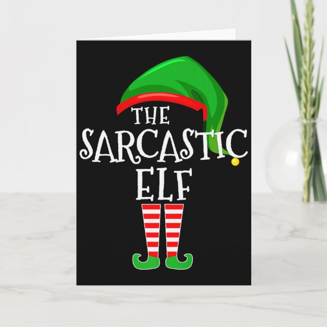 Carte Sarcastic Elf Family Matching Group Christmas Prem (Devant)