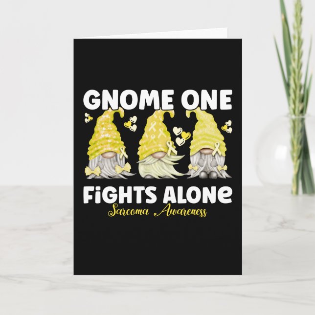 Carte Sarcoma Cancer Awareness Yellow Gnome (Devant)