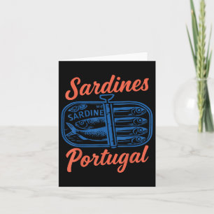 Carte Sardines Poisson Dessiné Retro Graphique Pour Homm
