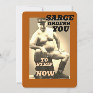 Carte SARGE MANBOOBS Greeting Card Collection