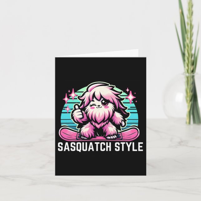 Carte Sasquatatch Style Snowboard Bigfoot Alpine Snowbo (Devant)