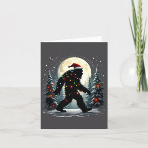 Carte Sasquatch 67 Santa Bigfoot Sapin de Noël Drôle 