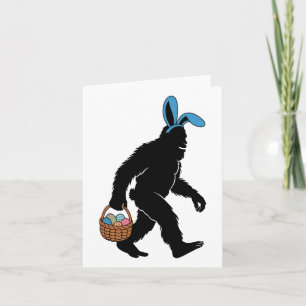 Carte Sasquatch Bigfoot Bunny Oreilles transportant des