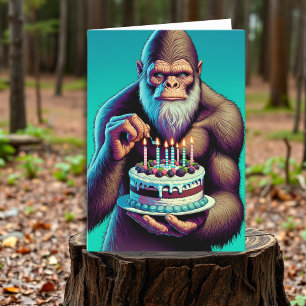 Carte Sasquatch Bigfoot drôle Anniversaire