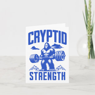 Carte Sasquatch Cryptid Force Lifting Humour Monochrom