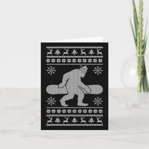 Carte Sasquatch Goûter Snowboard Vilain Noël Bigfoo