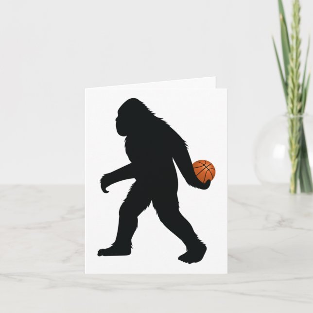 Carte Sasquatch jouant au basket-ball  (Devant)