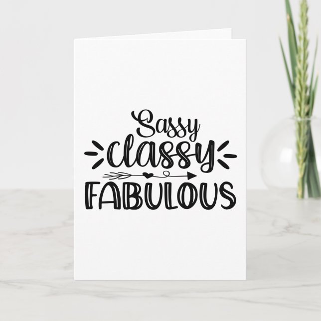 Carte Sassy classe fabuleux (Devant)